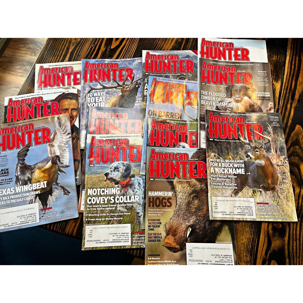 American Hunter Hunting Magazines 2021-2022 Lot, Multiple Issues